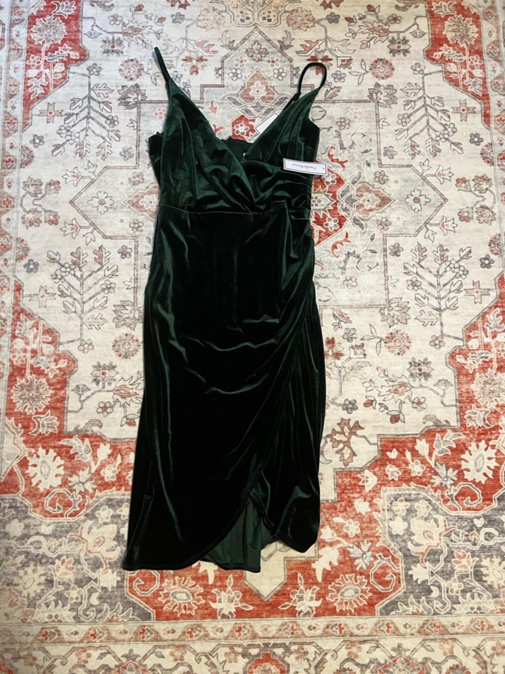 Premier Amour Forest Green Velvet Dress